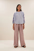 By-Bar becky pinstripe blouse indy grey